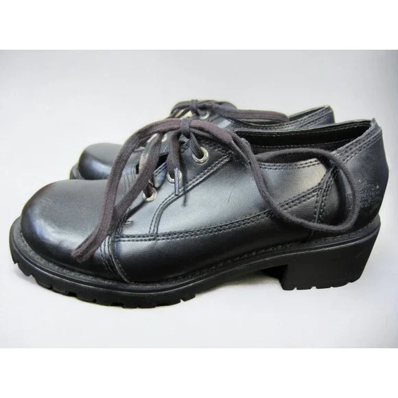 Harley Davidson Chunky Sole Lace Shoes Women's Size 6.5 - Picture 3 of 11
